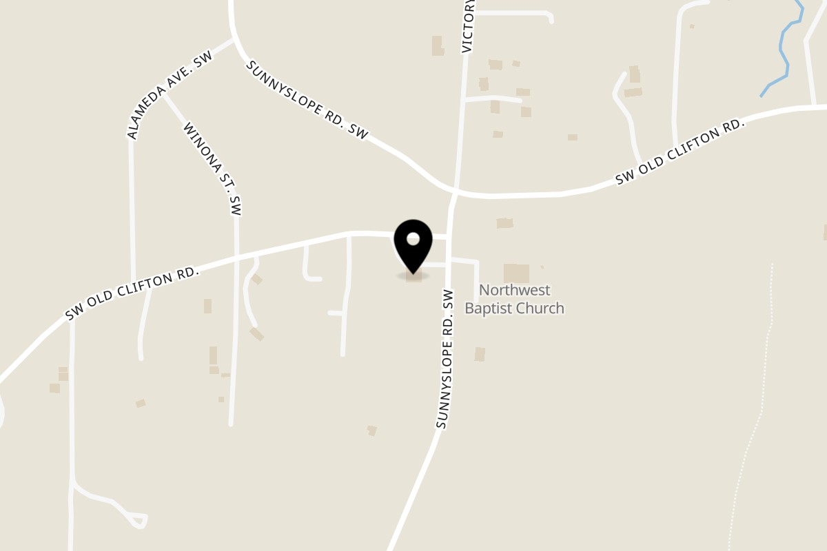 Map showing the location of Sunnyslope Mart and Teriyaki on 6000 SW Old Clifton Rd in Port Orchard